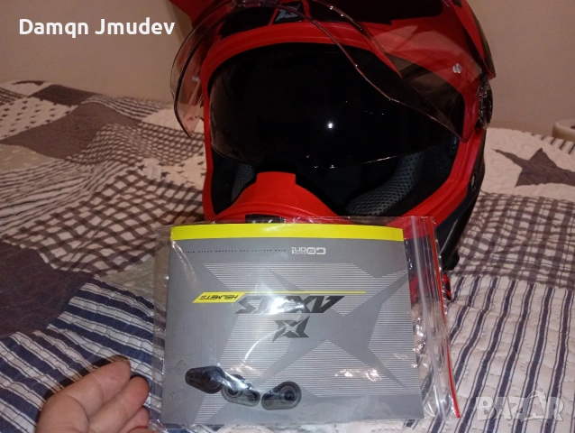 Мото каска Axxis Wolf DS Hydra 59-60, снимка 7 - Спортна екипировка - 53685384