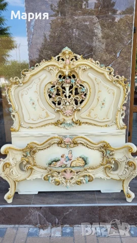 Италианско бароково легло 01900, снимка 2 - Спални и легла - 51200152