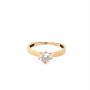 Златен дамски пръстен 1,68гр. размер:51 14кр. проба:585 модел:24753-1, снимка 1