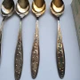 Руски посребрени и позлатени чаени лъжички, снимка 4