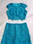 Нов ефектен сет от едра дантела тюркоаз, снимка 6