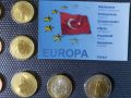 Пробен Евро сет - Турция 2008 , 8 монети, снимка 2