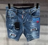 DSQUARED2 Мъжки Сини Къси Дънки С Накъсан Ефект🔝Дамски Къси Дънкови Панталони Код Mens P.191, снимка 1