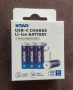 Xtar 1.5V 3000mAh Li-Ion AA, LR6, 1200 цикъл, USB-C - 4 броя комплект, снимка 3