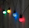 Гирлянд от крушки с цветни светлини. 5 метра дълга верига от цветни LED крушки; Ярка и цветна светли, снимка 6