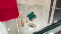 Van Cleef & Arpels VCA Rose Gold Green Malachite Vintage Alhambra Дамски Обеци, снимка 4