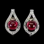 925 сребърни обеци с 6мм натурален рубин подходящи за подарък, снимка 1