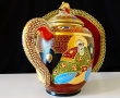 Кана японски порцелан Satsuma,Дракон,злато,1.5 литра. , снимка 5