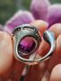 Красив сребърен пръстен с Пурпурен Аметист , снимка 5
