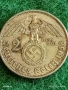 Сребърна монета 2 райхсмарки 1939г. Германия Трети Райх с Свастика за КОЛЕКЦИОНЕРИ 51810, снимка 1