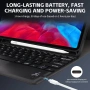 Калъф за iPad 10-то поколение с клавиатура, подвижен Multi-Touch тракпад, черен, снимка 6