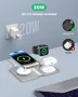 Сгъваема безжична зарядна станция, 3 в 1 съвместима с iPhone, iWatch и AirPods, снимка 5