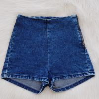 Дънкови панталони с висока талия H&M размер XS, снимка 4 - Къси панталони и бермуди - 45270749