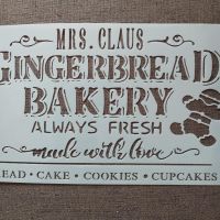 Шаблон стенсил Gingerbread bakery скрапбук декупаж декорация торта, снимка 1 - Други - 46165308