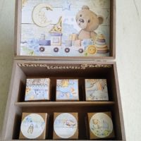 Дървена кутия за бебешки съкровища , снимка 5 - Други - 42688545