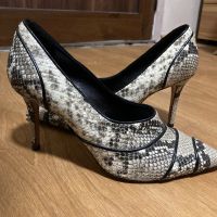OxItaly обувки с ток, естествена кожа 38 и 1/2, снимка 1 - Дамски обувки на ток - 45371632