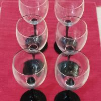 10 чаши за вино с черно столче Easy Plus, Германия. , снимка 1 - Чаши - 45753070