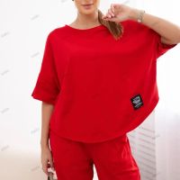 Дамски памучен комплект блуза + панталон, 3цвята , снимка 8 - Комплекти - 45657860