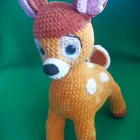 Плетена плюшена играчка - Бамби , снимка 3 - Плюшени играчки - 45238470
