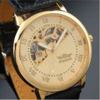 Стилен механичен часовник GOLD (005), снимка 3 - Мъжки - 44954453