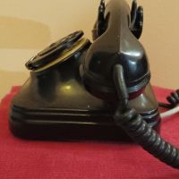 Стар бакелитена телефон Сименс, рогатка. , снимка 4 - Антикварни и старинни предмети - 45179943