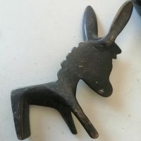 бронзова фигурка Walter Bosse Donkey Brass Figurine Pen Holder, Austria, 1950s, снимка 3 - Антикварни и старинни предмети - 45264201