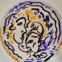 Рисувана чиния, снимка 1 - Картини - 45482778