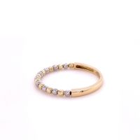 Златен дамски пръстен 1,39гр. размер:59 14кр. проба:585 модел:23689-3, снимка 2 - Пръстени - 45735581