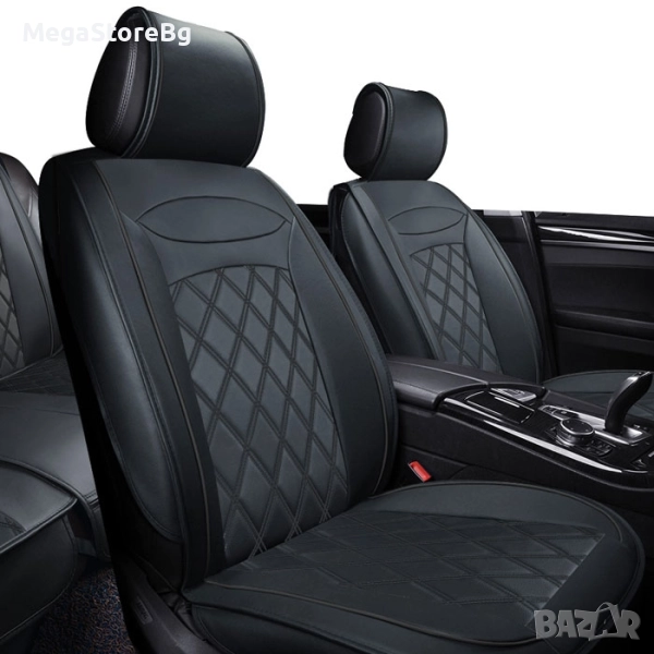 Кожена Тапицерия за МПС 1158 - 5 части Черно/Черно, снимка 1