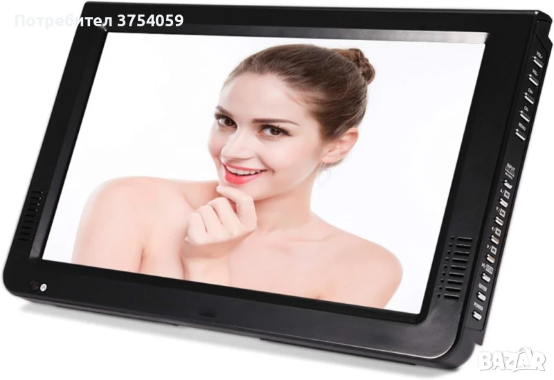 Преносим цифров телевизор 10 инча / 7 инча – Компактен мултимедиен център за вашата кола и пътувания, снимка 1
