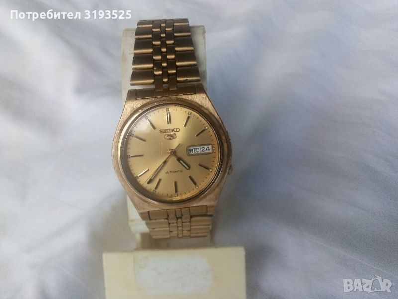 Мъжки часовник SEIKO 5 AUTOMATIC GOLD, снимка 1