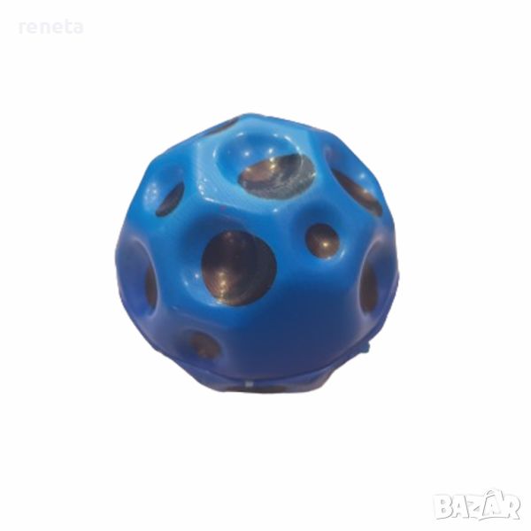 Играчка Топка, Moon Ball, Подскачаща, Син, 7 см, снимка 1