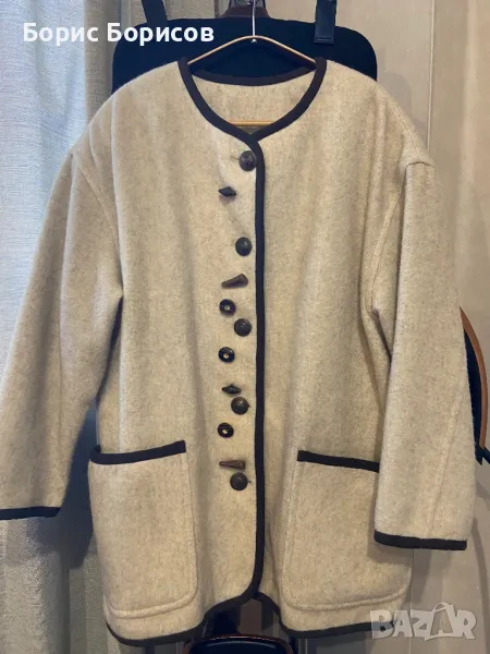 Beige Virgin wool Tyrol Austria Country Jacket , снимка 1