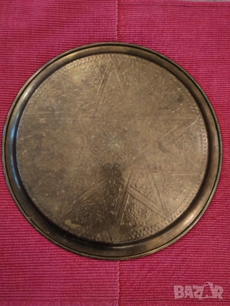 Стар месингов поднос. , снимка 1