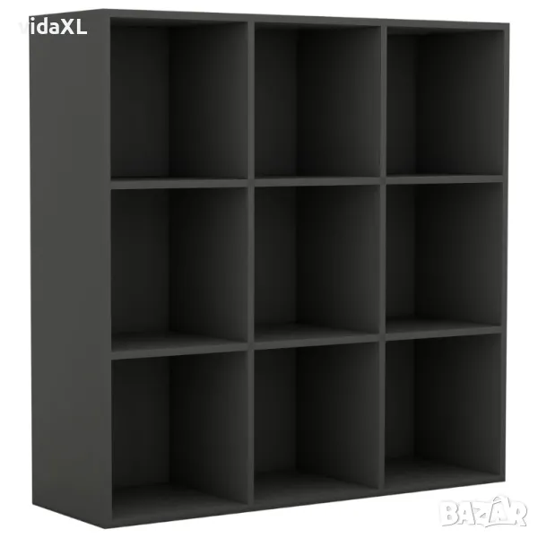 vidaXL Библиотека, сива, 98x29x97,5 см, инженерно дърво(SKU:801127, снимка 1