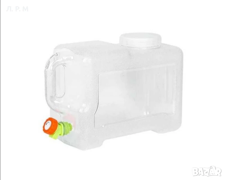 12l Прозрачна туба за вода с кранче за къмпинг, каравана, кемпер, ремарке , снимка 1