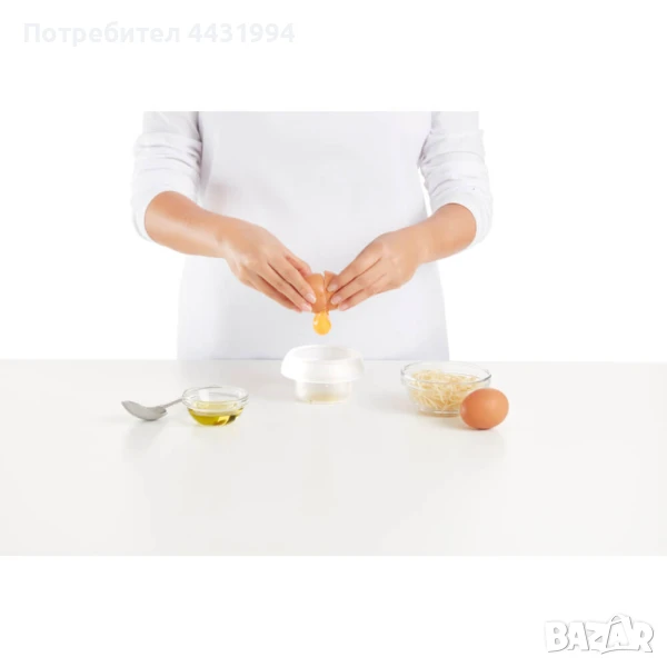 Уред за приготвяне на яйце в микровълнова Lekue, прозрачен цилиндър, снимка 1