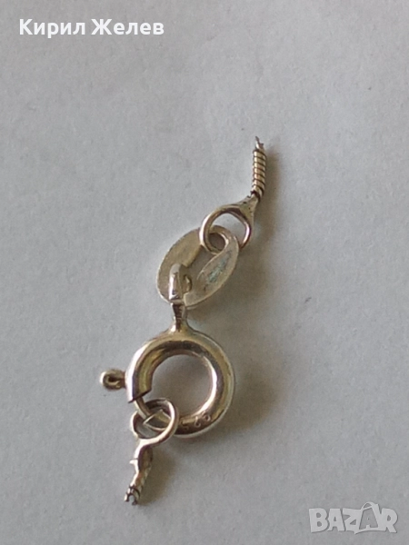 Сребърна карабинка закопчалка 43134, снимка 1
