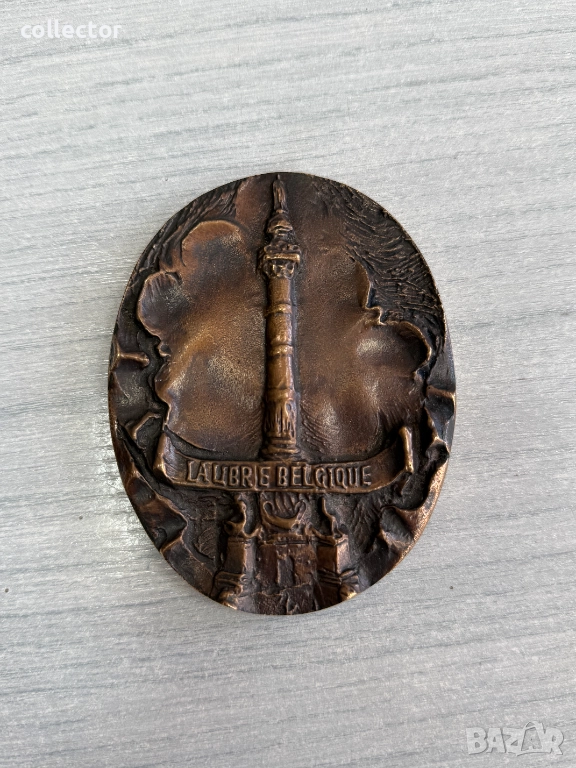 Възпоменателен белгийски плакет / бронз. №7711, снимка 1