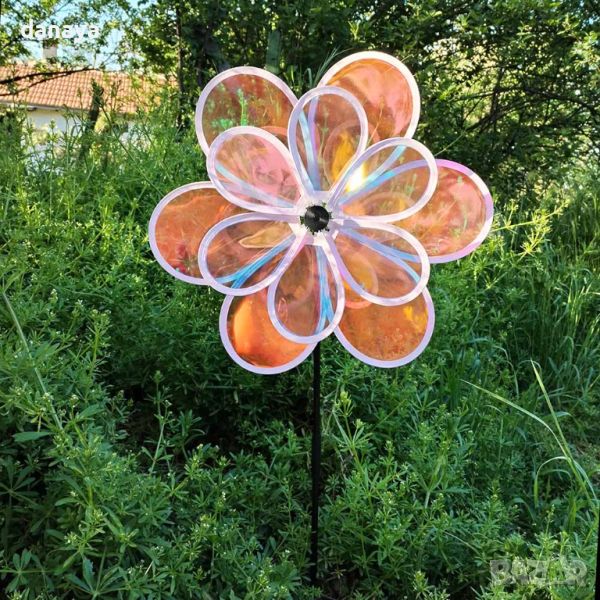 4752 Градинска вятърна въртележка с преливащи цветове, 75 см, снимка 1