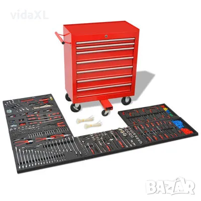 vidaXL Количка за инструменти с 1125 инструмента,（SKU:142248, снимка 1