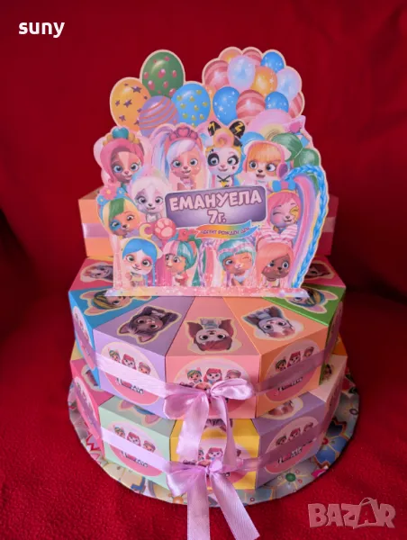 Картонена торта Вип петс, снимка 1