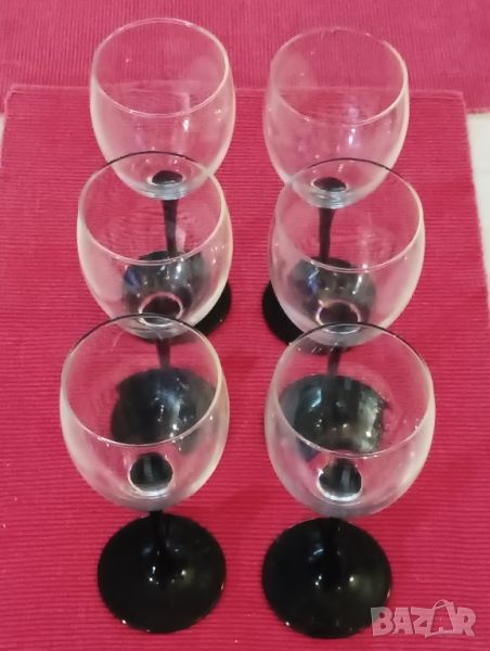 10 чаши за вино с черно столче Easy Plus, Германия. , снимка 1