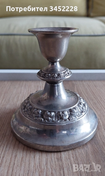 свещник посребрен за ценители , снимка 1