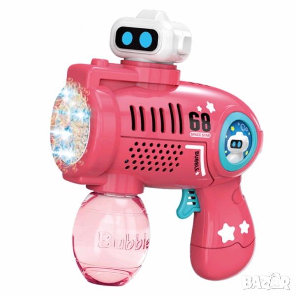 Пистолет за балончета с робот – Забавление с музика, светлини и пяна, снимка 1