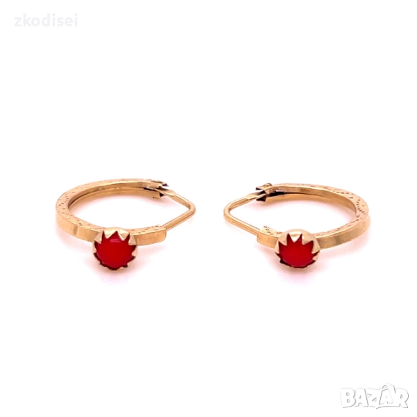 Златни обеци 0,99гр. 18кр. проба:750 модел:34354-1, снимка 1