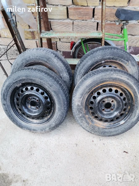 джанти с гуми 4/100 за опел 14цола, снимка 1