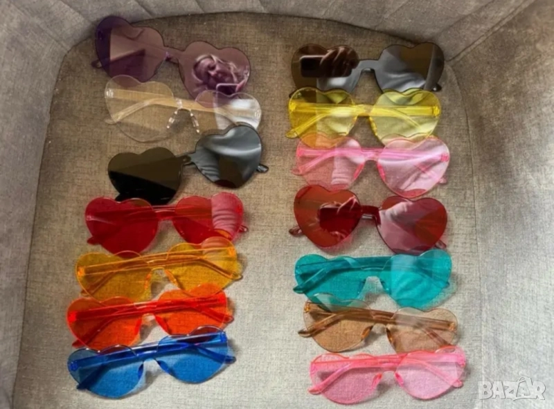 Водоустойчиви дамски очила със стъкла във форма на сърца, снимка 1