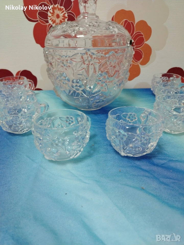 кристален сервиз за боле, снимка 1