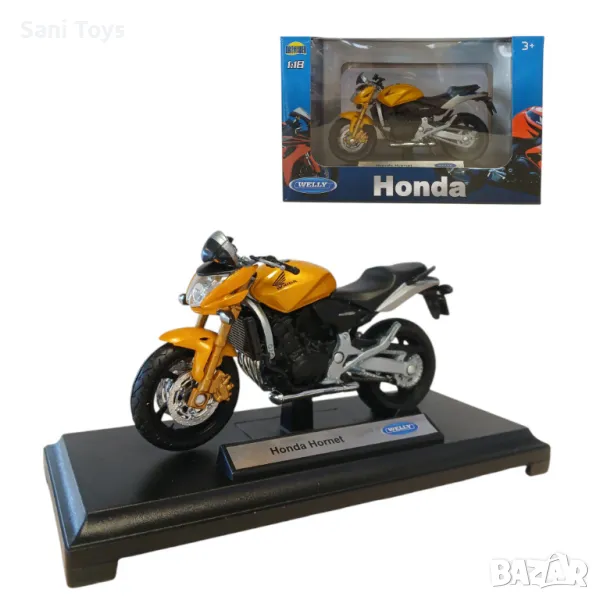 Метален мотор Welly – HONDA HORNET, 1:18, снимка 1